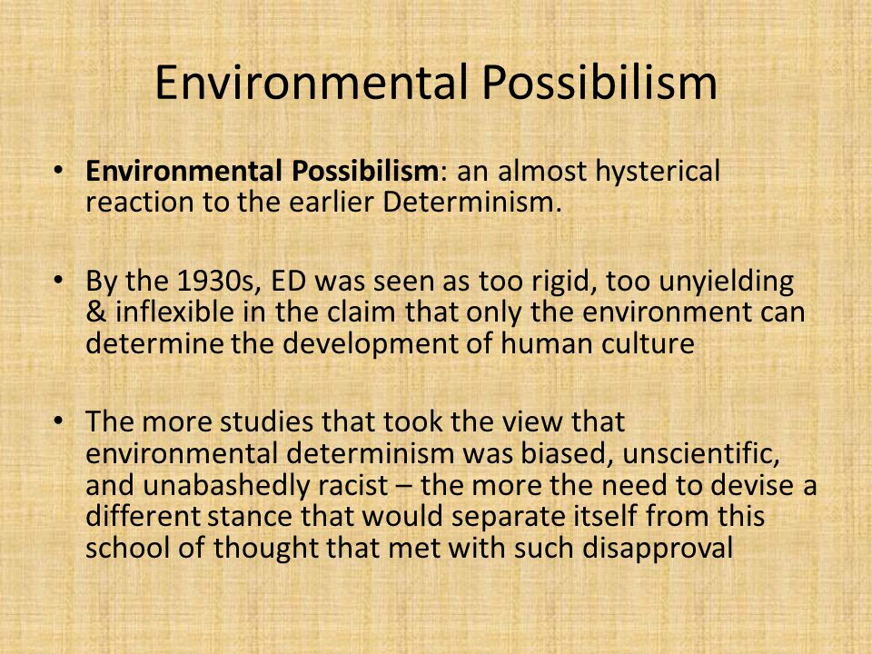 determinism and possibilism pdf
